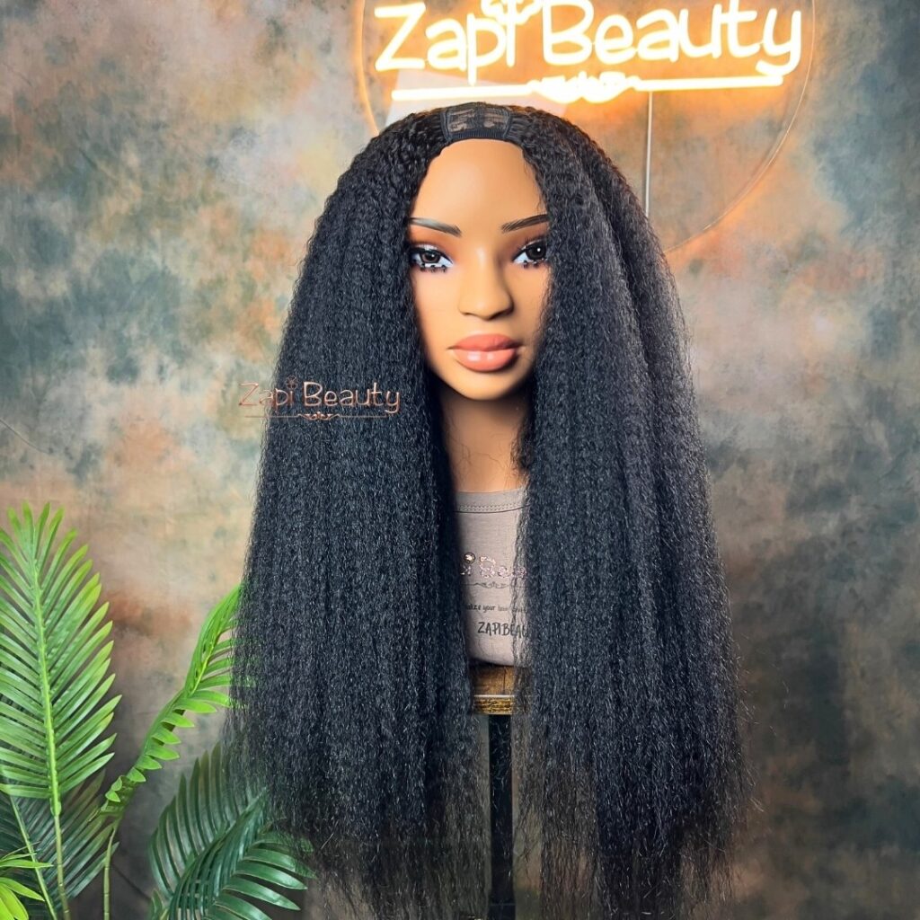 Kinky Straight Human Hair U-Part Wig