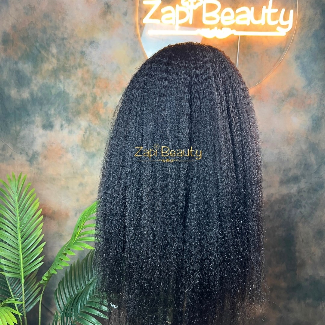 Kinky Straight Human Hair U-Part Wig - Image 4