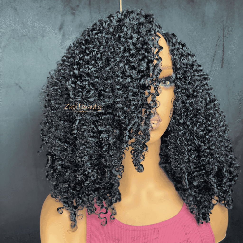 3C 4A Afro Curly Hair U-Part & Half Wig- 190%