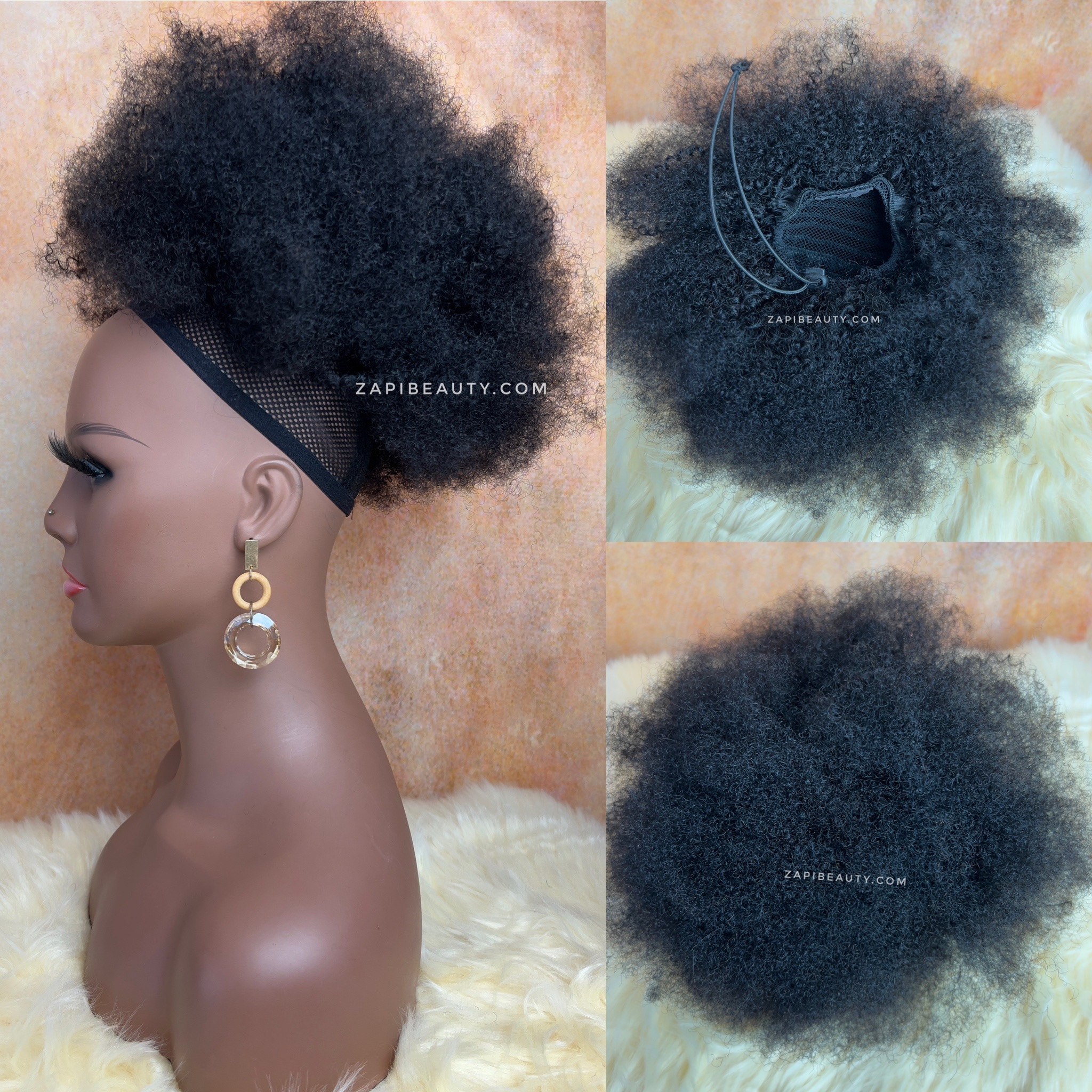 12-Inch Kinky Coily 4B 4C Afro Puff - Image 2