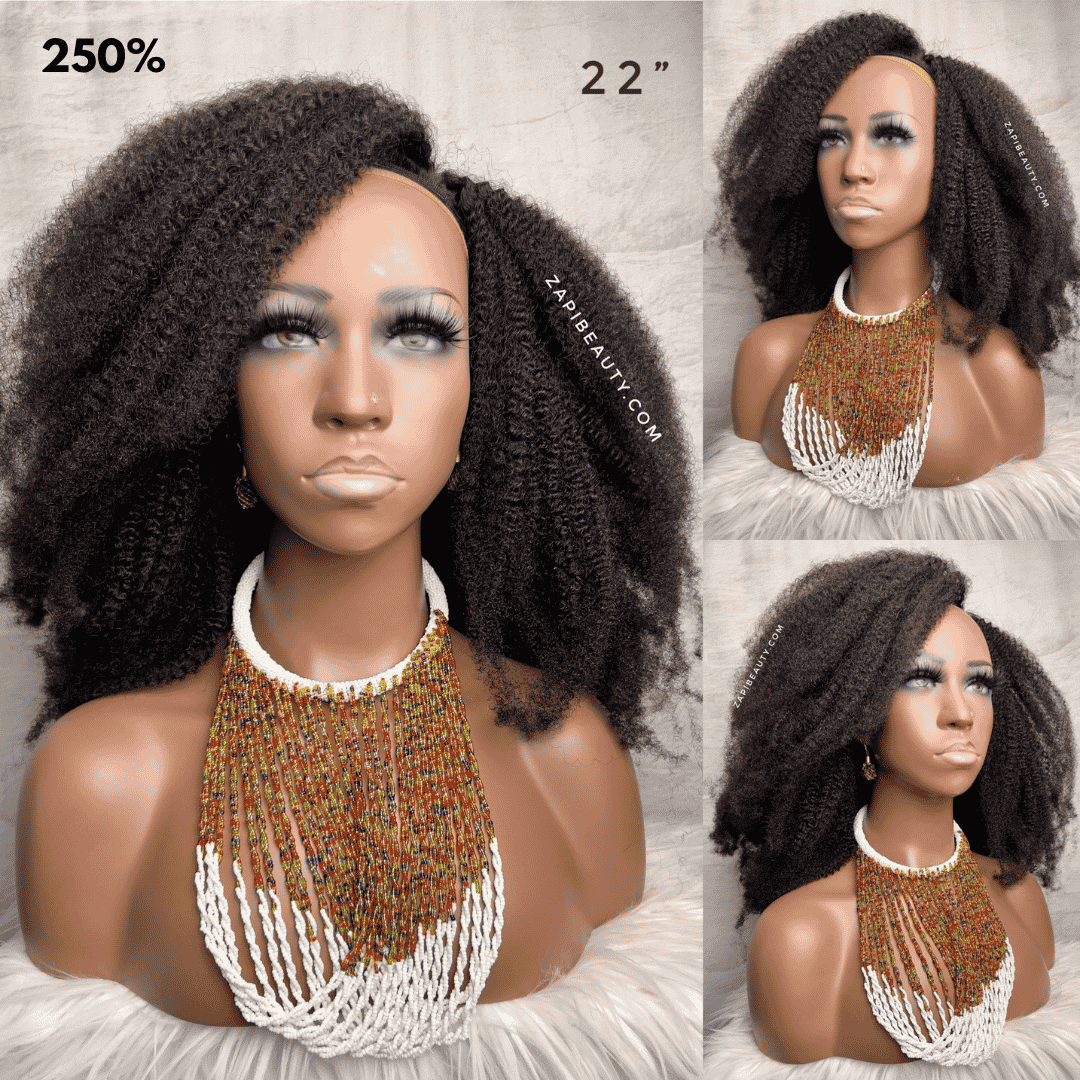 4B/4C Coily U-Part & Half Wig | 180% or 250% Density - Image 6