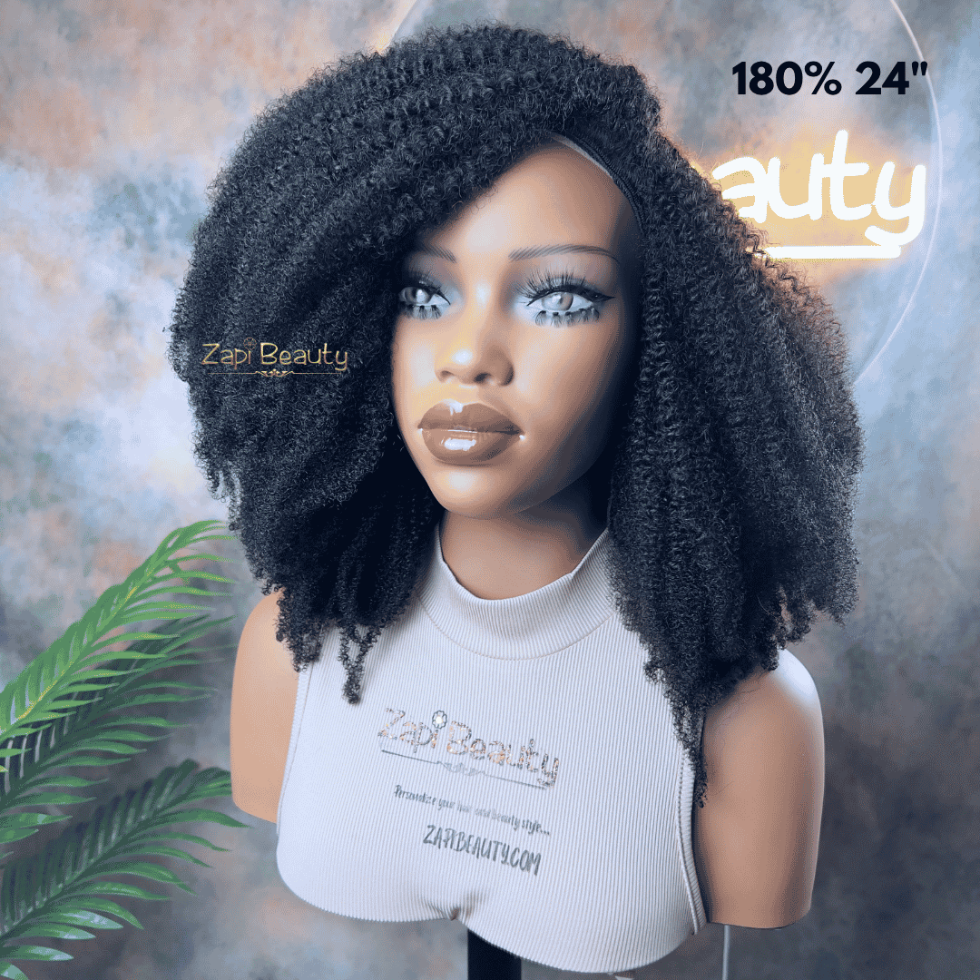 4B/4C Coily U-Part & Half Wig | 180% or 250% Density - Image 3