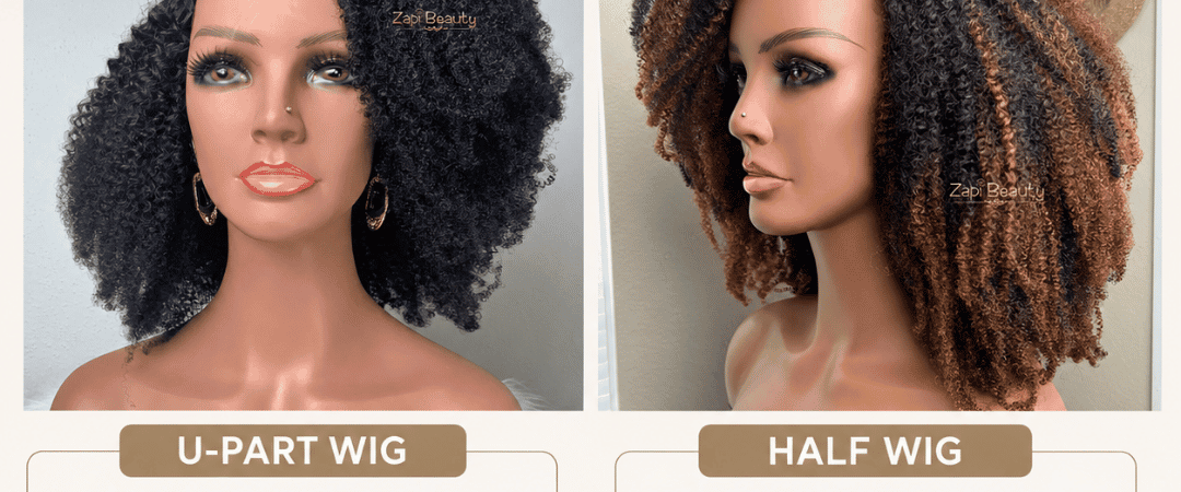 Glue-Free Wigs for Natural Hair: U-Part, V-Part & Half Wigs Explained