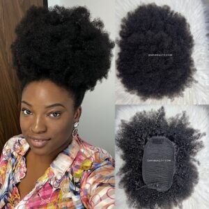12-Inch Afro Kinky Curly Drawstring Ponytail