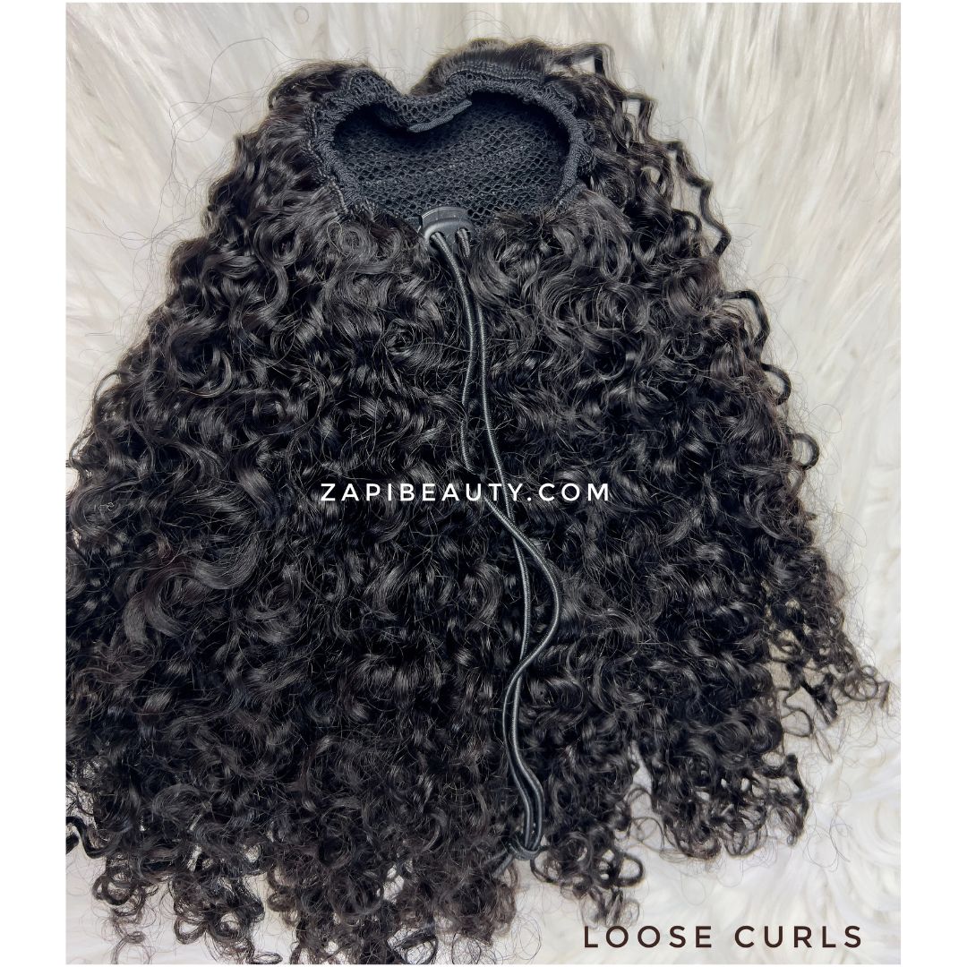 3A 3B 3C Afro Curly Textures Ponytail Extension - Image 2