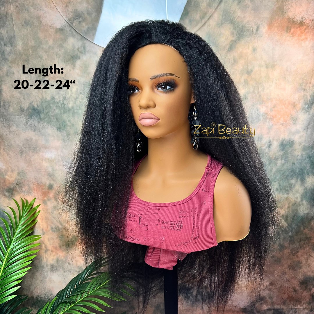 12A Coarse Kinky Straight Half & U-Part Wig - Image 2