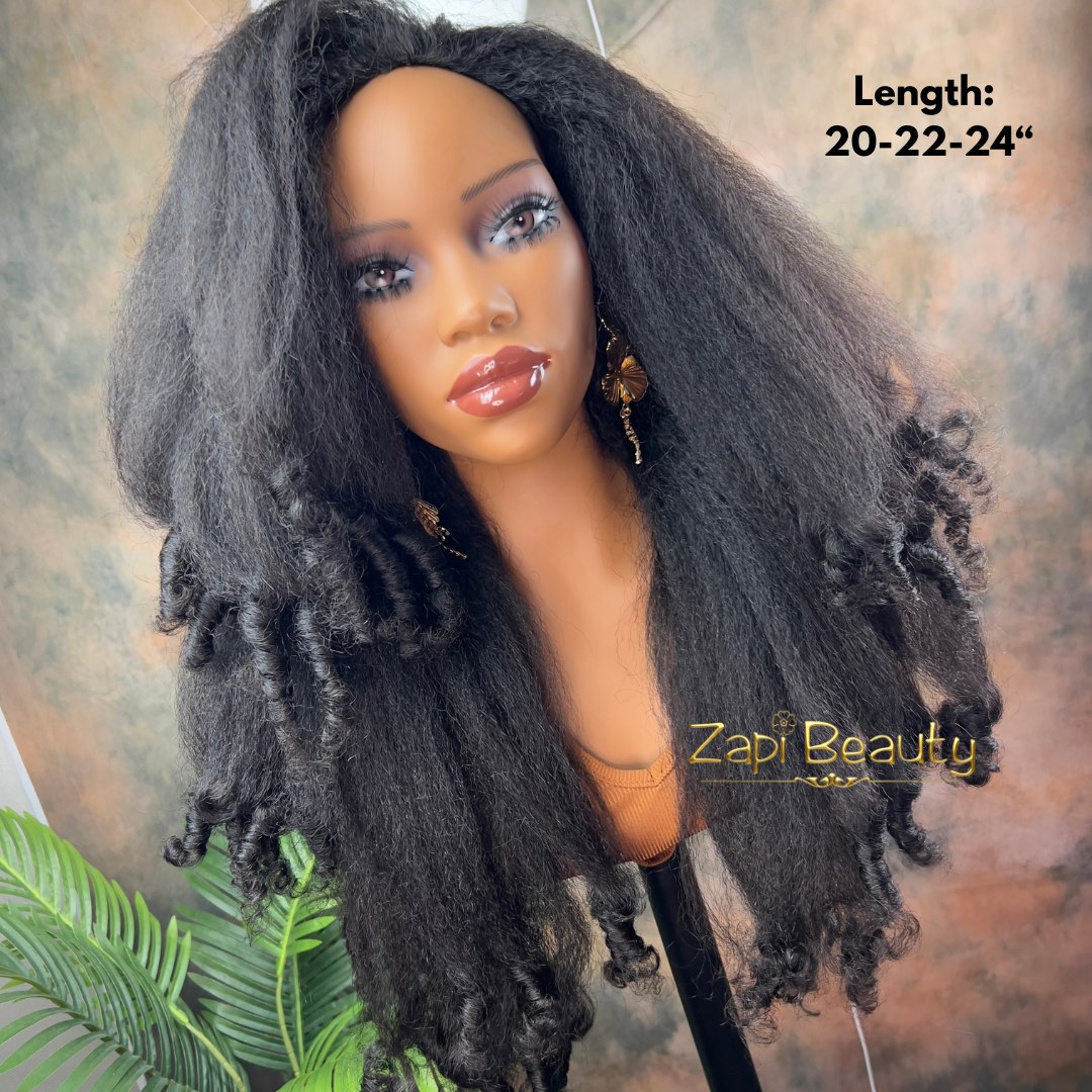 12A Coarse Kinky Straight Half & U-Part Wig - Image 3