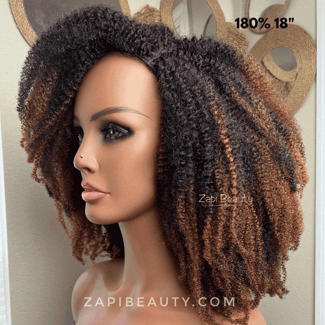 4B/4C Coily U-Part & Half Wig | 180% or 250% Density - Image 4