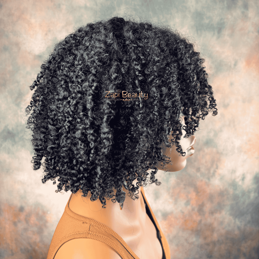 10-16" Kinky Curly "C" Fake Scalp Bang Wig - Image 10