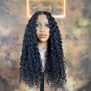 26” Bae Burmese Curly Wig – 2x6” HD Closure | 200% Density