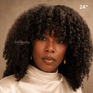 18"-24" Kinky Curly "C" Fake Scalp Bang Wig