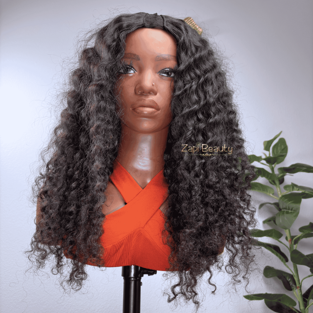 20" Indonesian Wavy Curl V-Part Wig - 250% Density