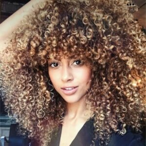 Custom Order : Afro Curl 3b 3c fake scalp wig 14"